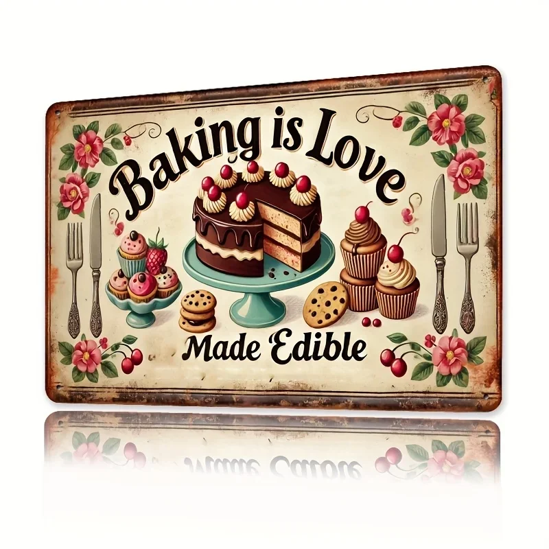 Kitchen Baking - Decoração de Ambiente: Placa de Metal