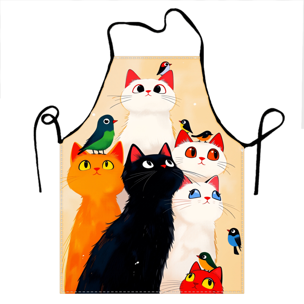 Kitchen Baking Ideas - Avental com estampa de gatos e