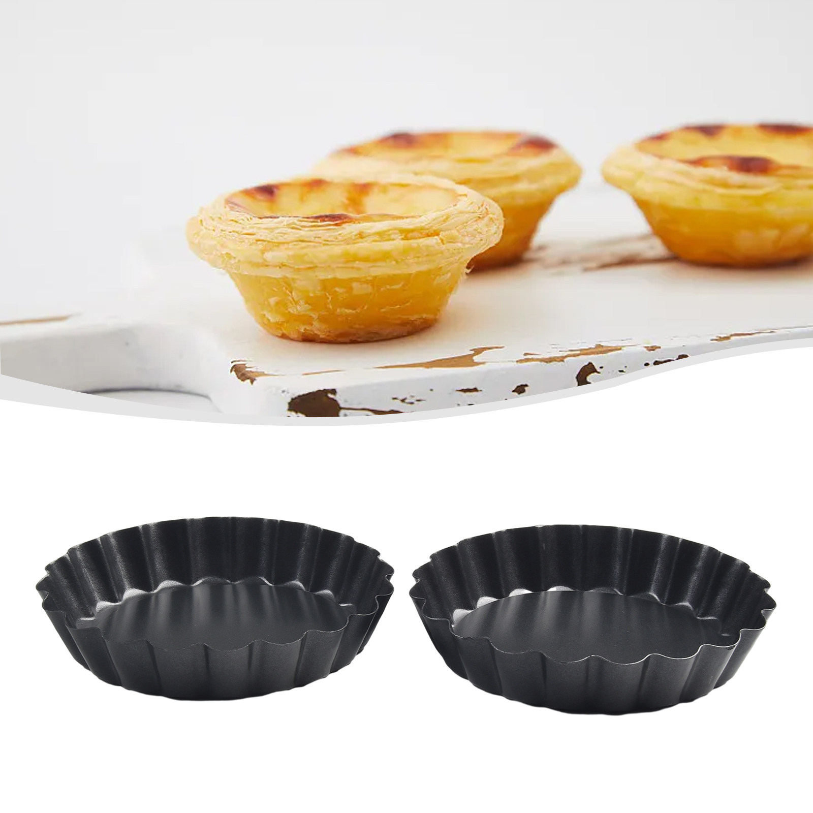 Tart Pan Loose - 6 peças de formas antiaderentes de