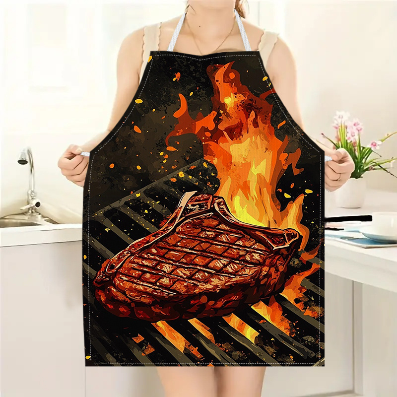 Kitchen Baking Ideas - Avental de Churrasco com Estampa de