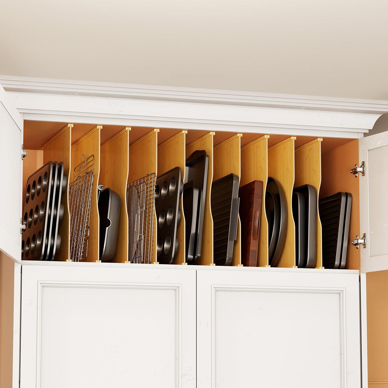 Kitchen Baking Pantry - Pacote com 10 Divisores de Bambu