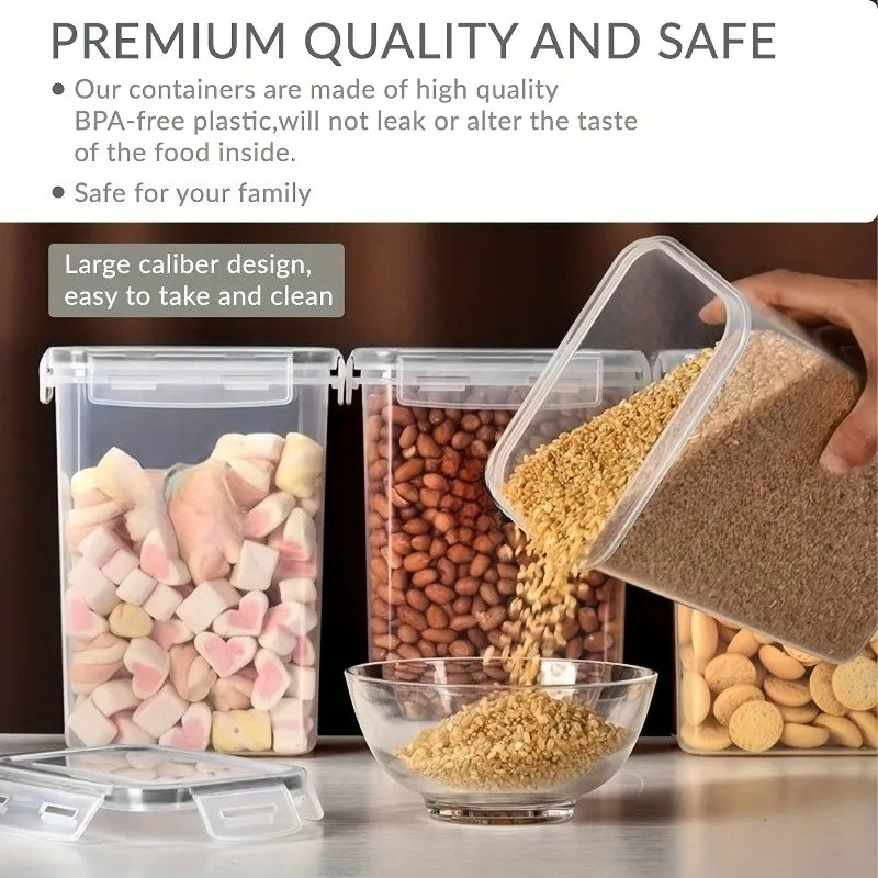 6 pçs recipientes herméticos d - Kitchen Baking Pantry avaliação e preço