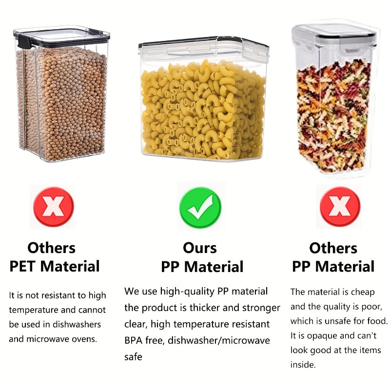 6 peças de recipientes herméti - Kitchen Baking Pantry avaliação e preço